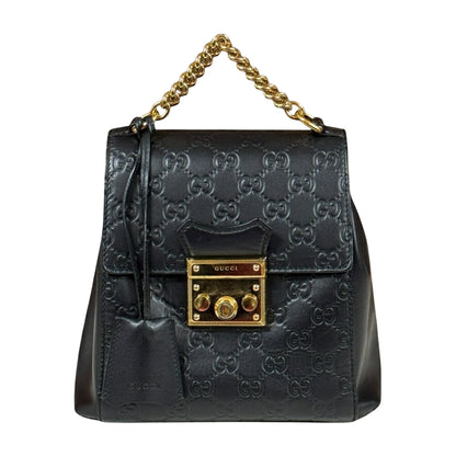Gucci Black Leather Guccissima