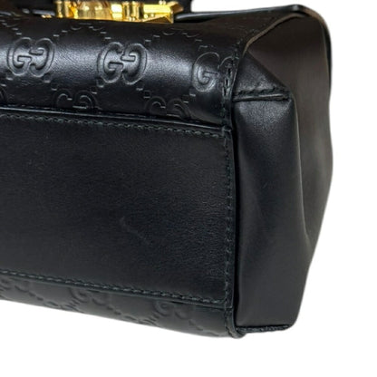Gucci Black Leather Guccissima