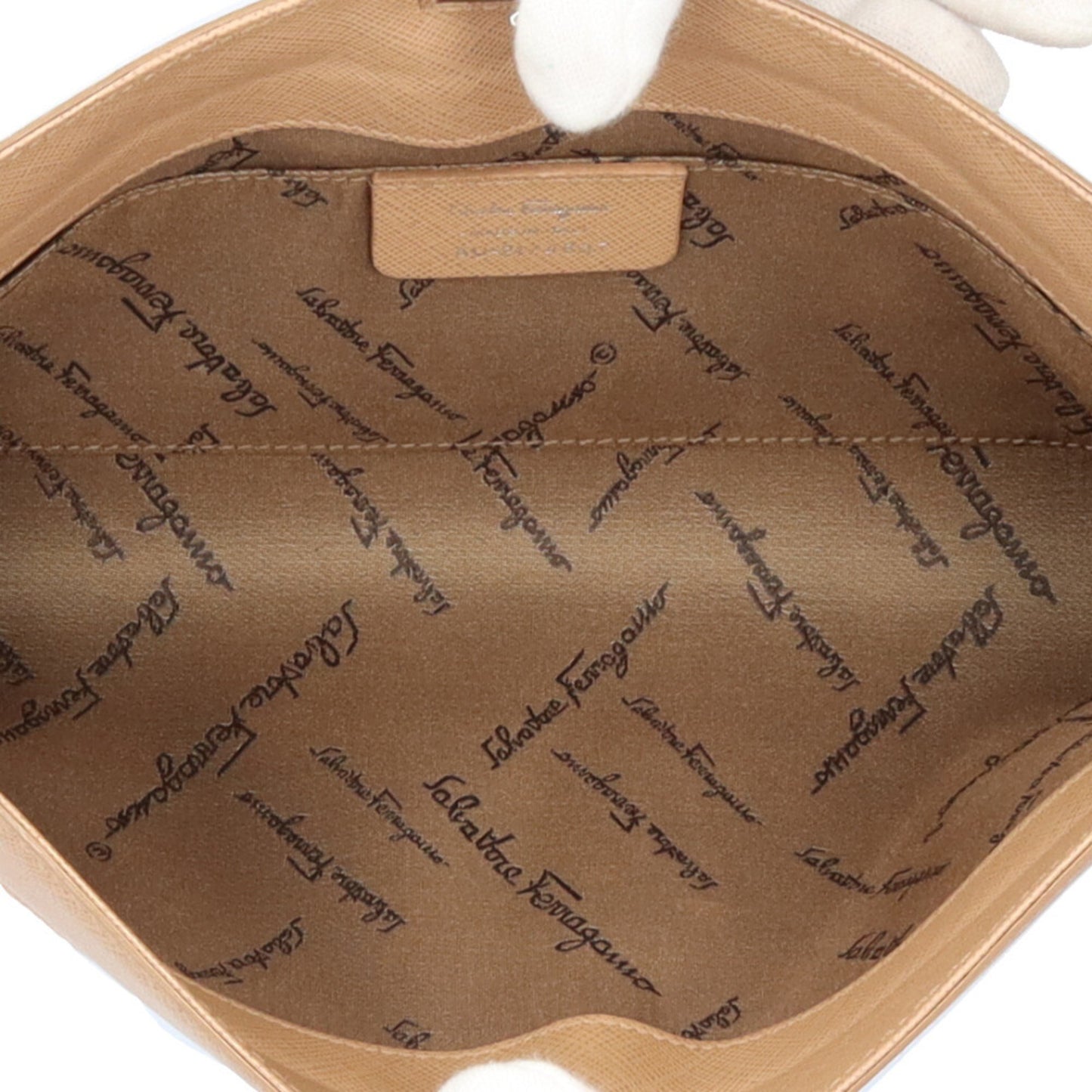 Salvatore Ferragamo Brown Leather Gancini