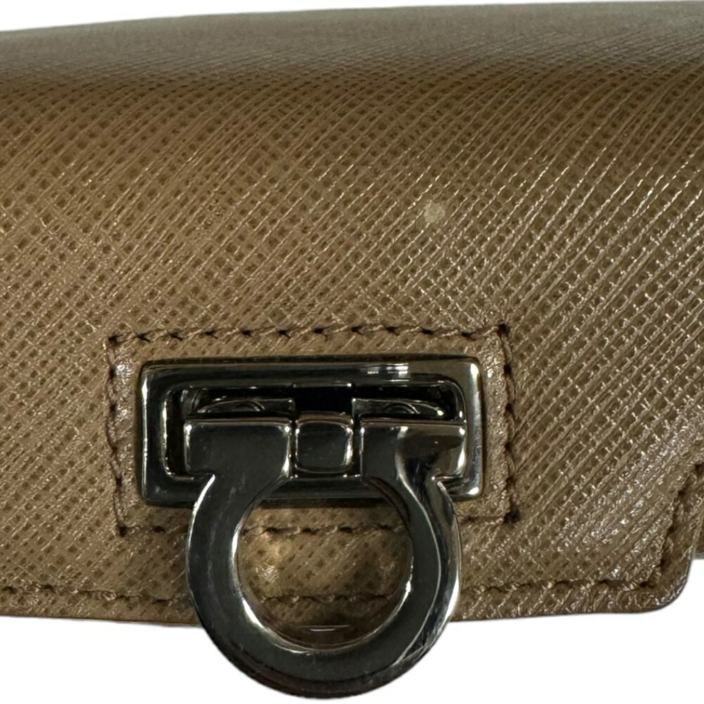 Salvatore Ferragamo Brown Leather Gancini
