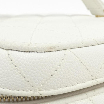 Chanel White Leather Coco Handle