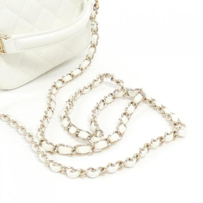 Chanel White Leather Coco Handle