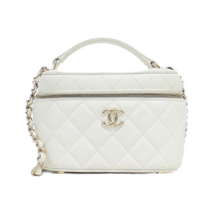 Chanel White Leather Coco Handle