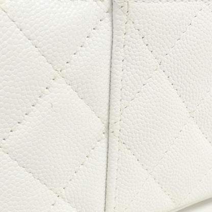 Chanel White Leather Coco Handle