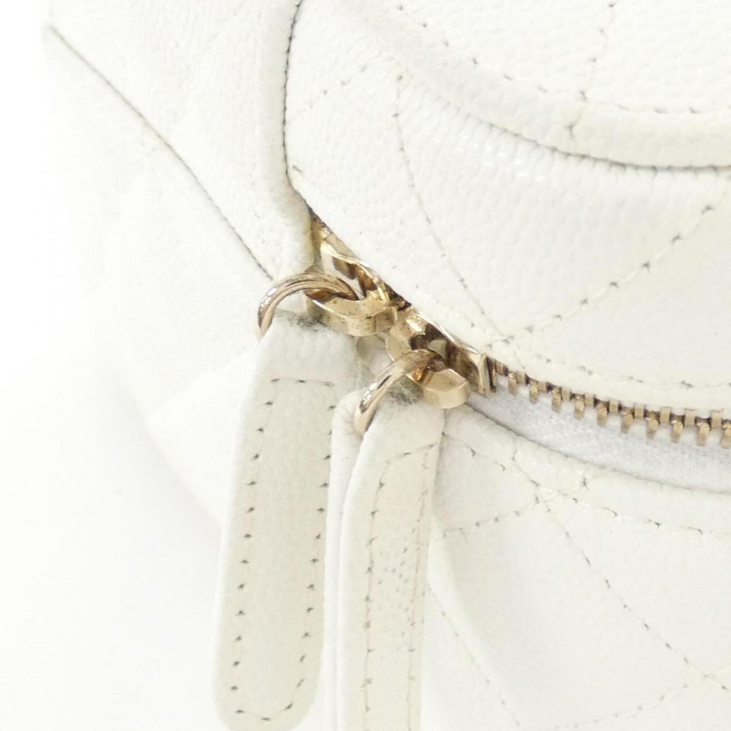 Chanel White Leather Coco Handle