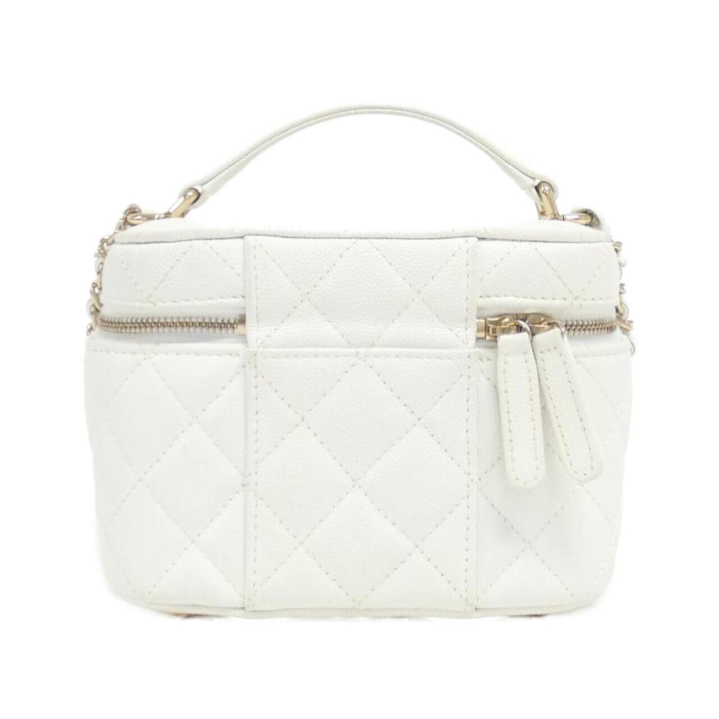 Chanel White Leather Coco Handle