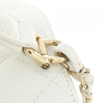 Chanel White Leather Coco Handle
