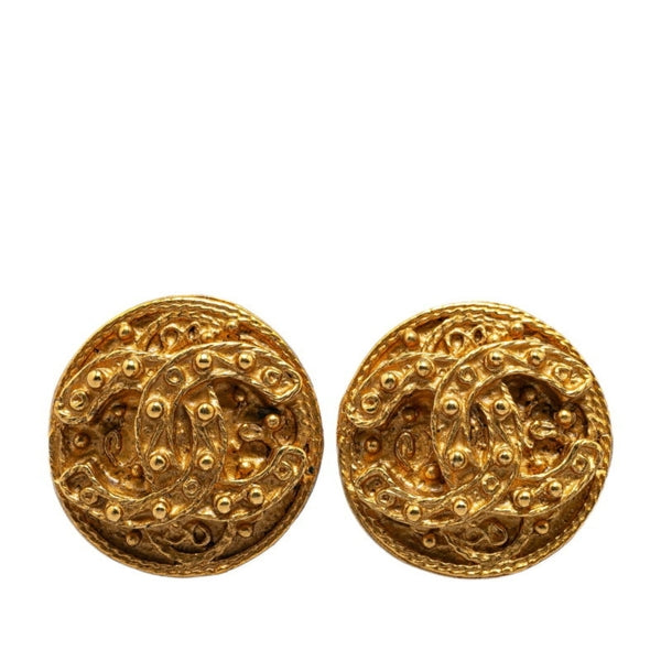 Chanel Gold Gold Plated Coco Mark