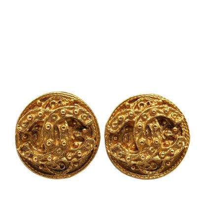 Chanel Gold Gold Plated Coco Mark
