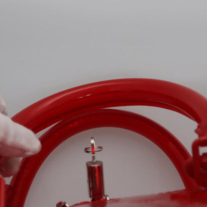 Louis Vuitton Red Vinyl Keepall Bandouliere 50