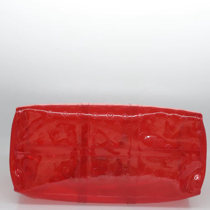 Louis Vuitton Red Vinyl Keepall Bandouliere 50