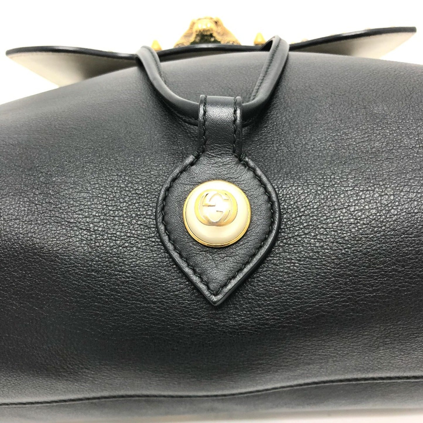 Gucci Black Leather Animalier