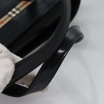 Burberry Black Leather Nova Check