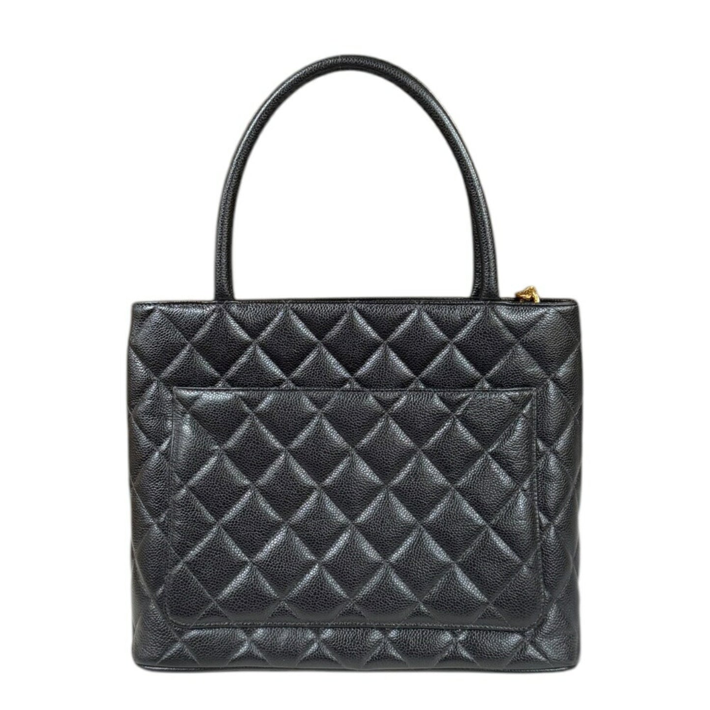 Chanel Black Leather Medaillon