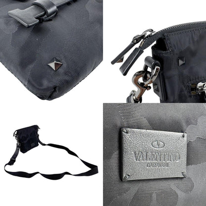 Valentino Garavani Black Synthetic Camouflage