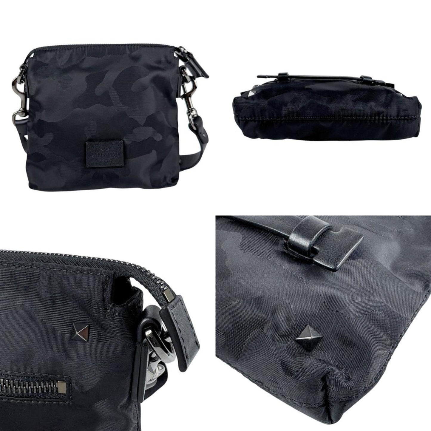 Valentino Garavani Black Synthetic Camouflage