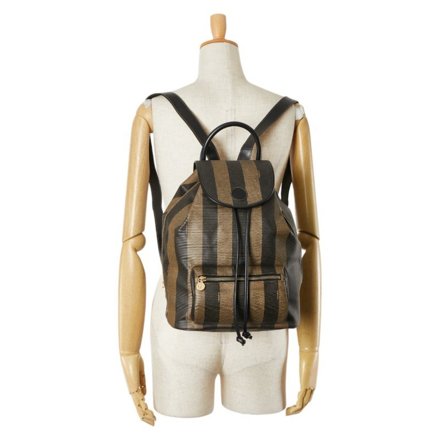Fendi Brown Canvas Pequin