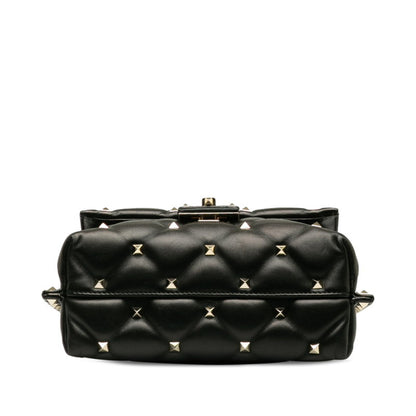 Valentino Garavani Black Leather Candystud