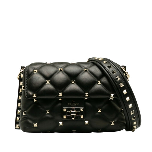 Valentino Garavani Black Leather Candystud