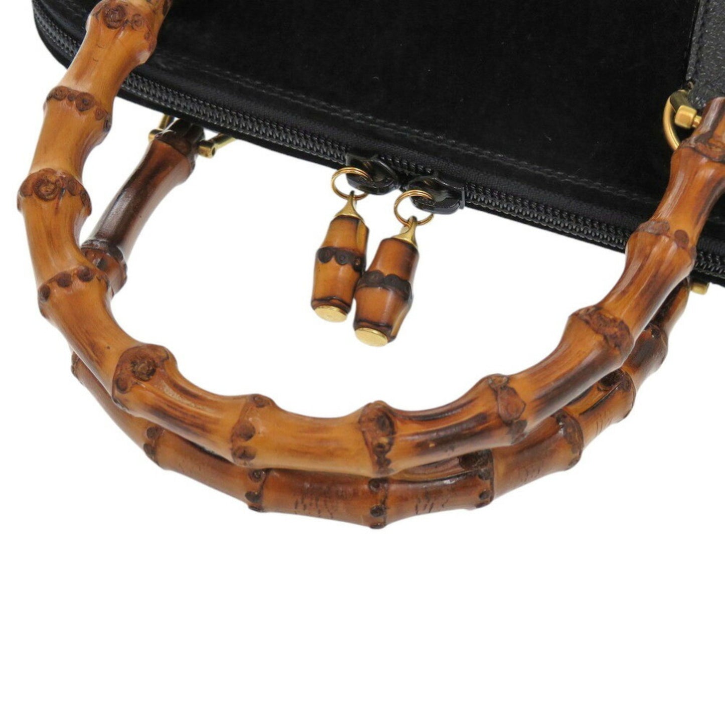 Gucci Black Suede Bamboo