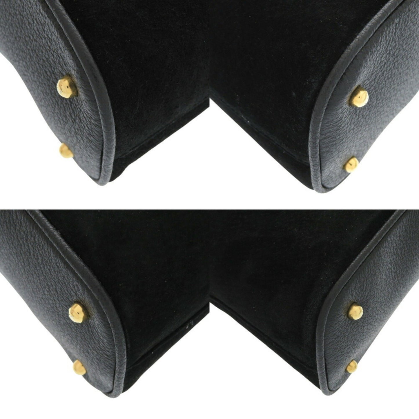 Gucci Black Suede Bamboo