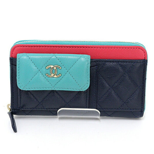 Chanel Blue Leather Wallet