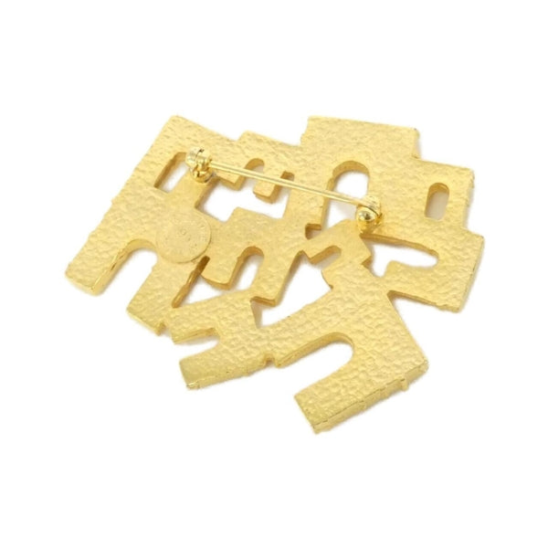 Chanel Gold Gold Plated Coco Mark