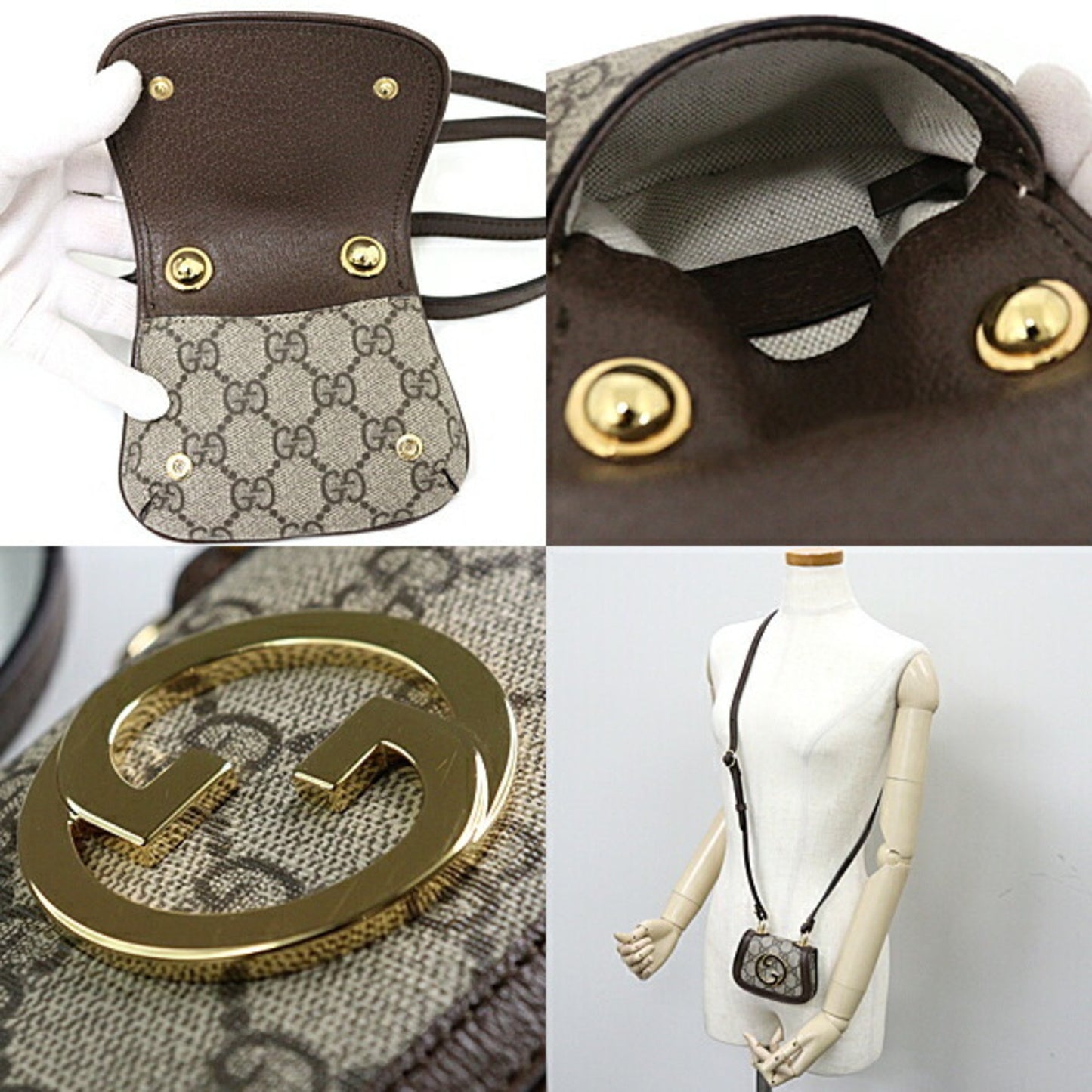 Gucci Brown Canvas Gg Canvas