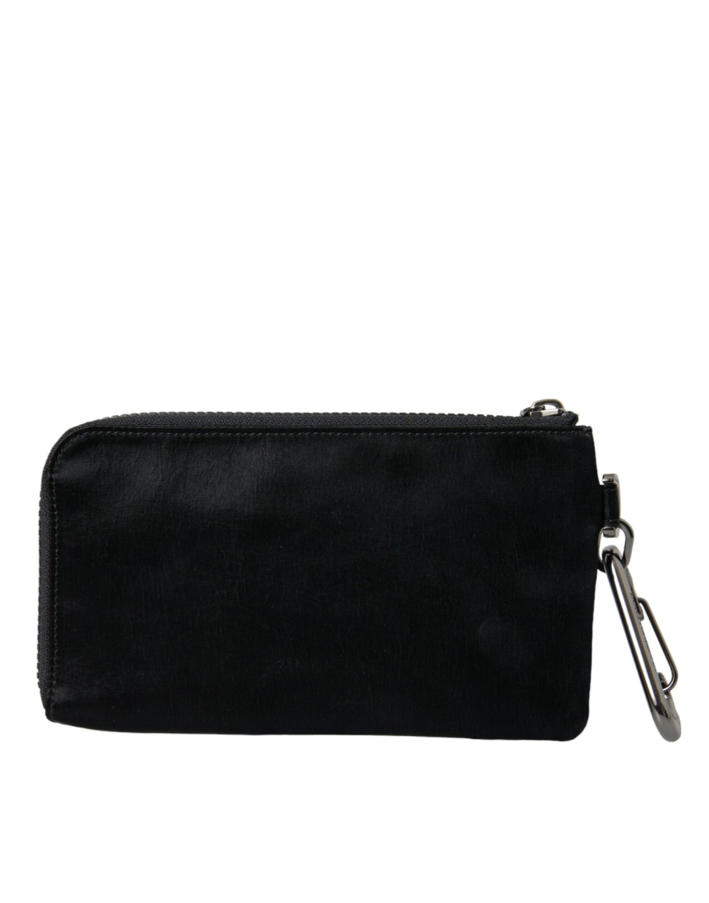 Dolce & Gabbana Sleek Designer Nylon-Leather Pouch In Black