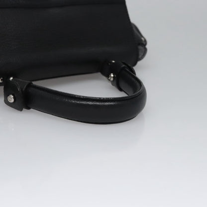 Salvatore Ferragamo Black Leather Gancini