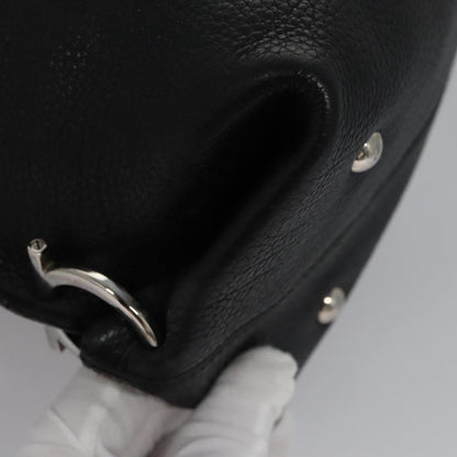 Salvatore Ferragamo Black Leather Gancini