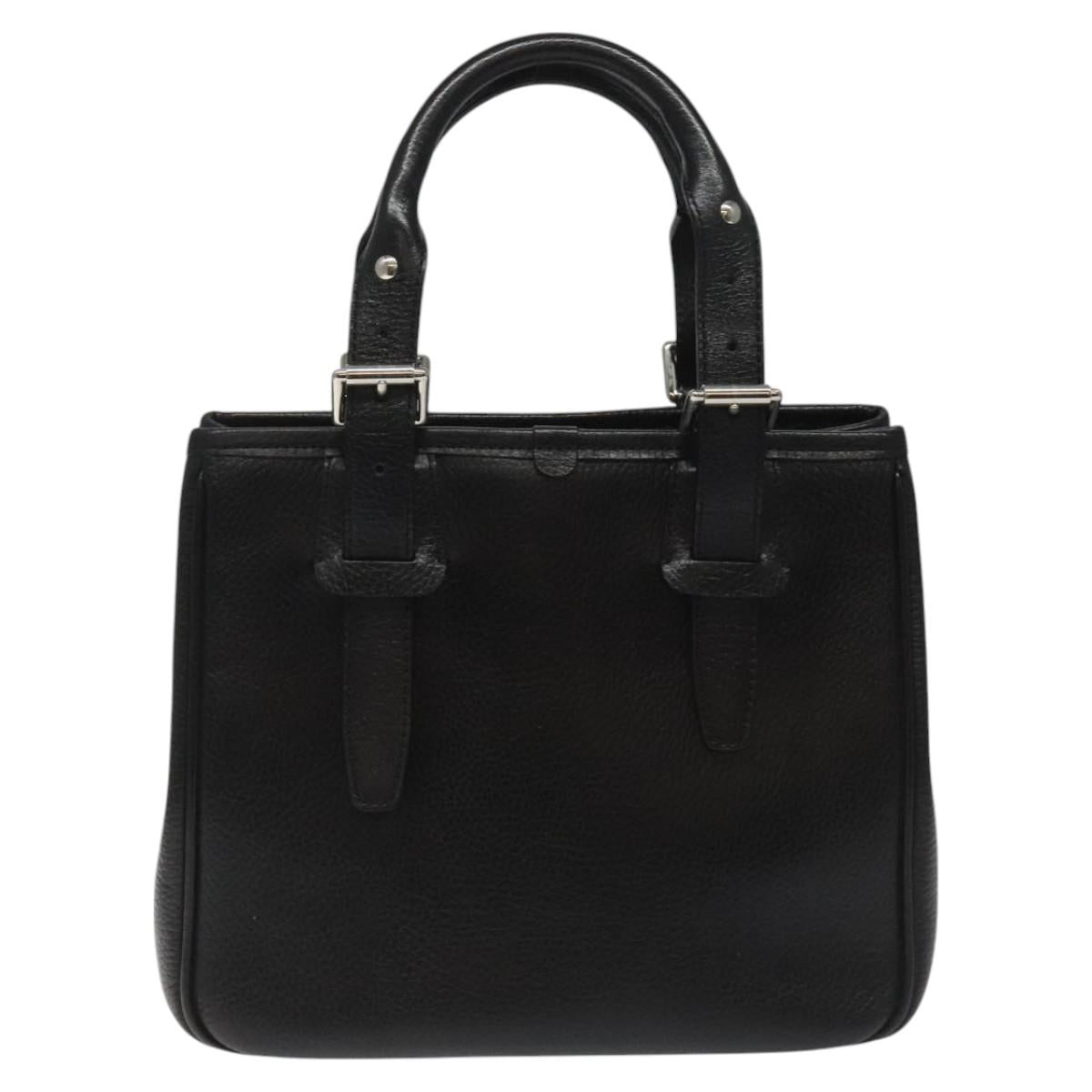 Burberry Black Leather Nova Check