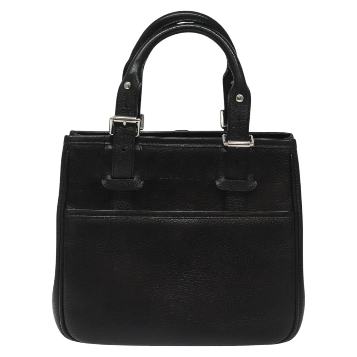 Burberry Black Leather Nova Check