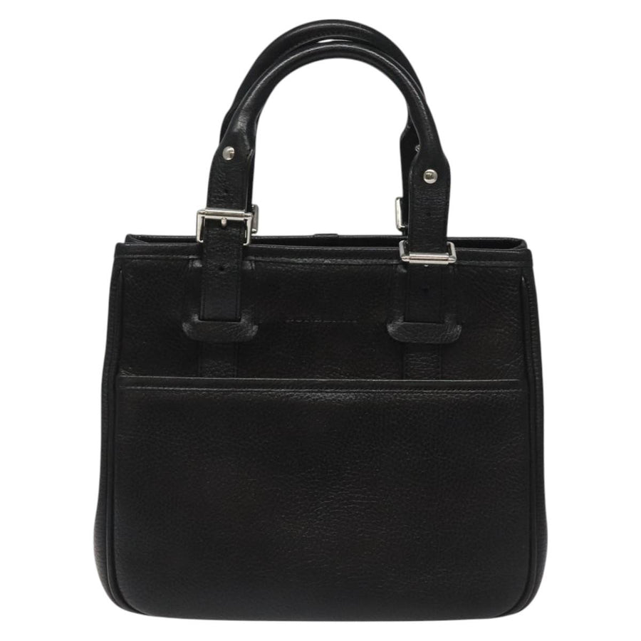 Burberry Black Leather Nova Check