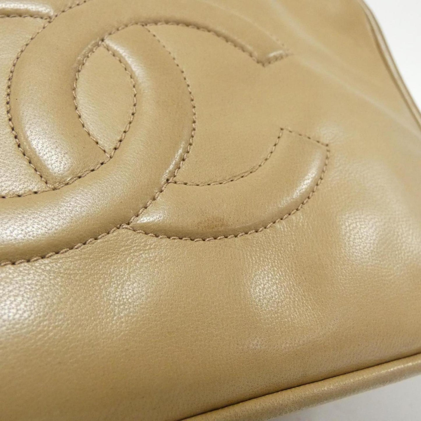 Chanel Brown Leather Camera