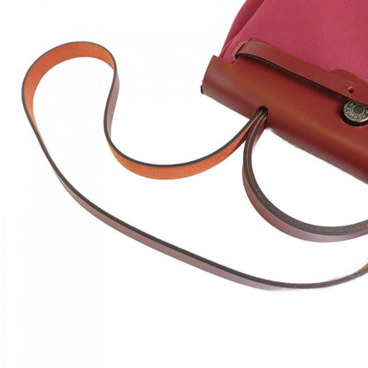 Hermès Red Canvas Herbag