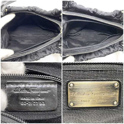 Salvatore Ferragamo Black Leather Vara