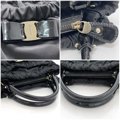 Salvatore Ferragamo Black Leather Vara