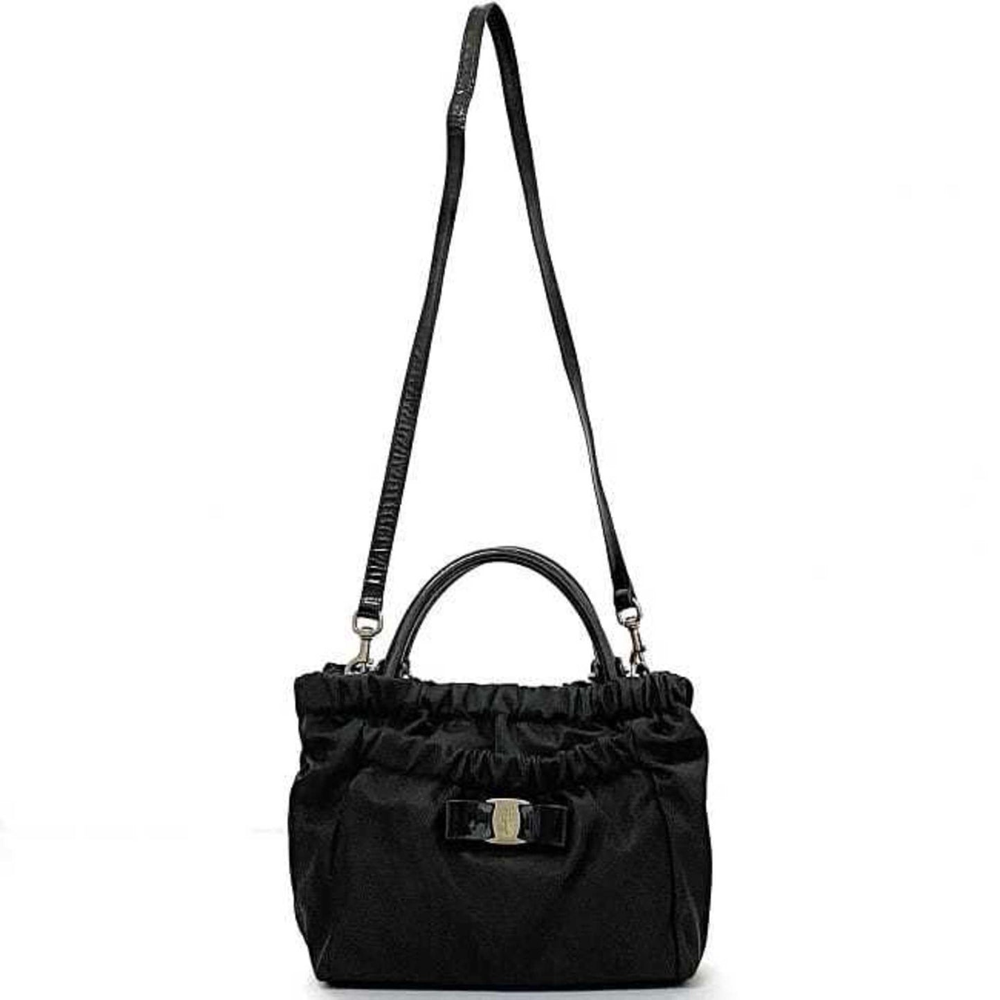 Salvatore Ferragamo Black Leather Vara