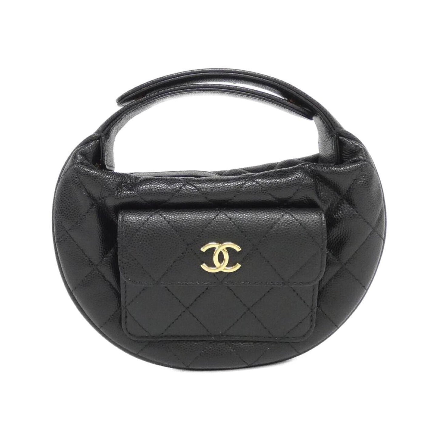 Chanel Black Leather Coco Mark