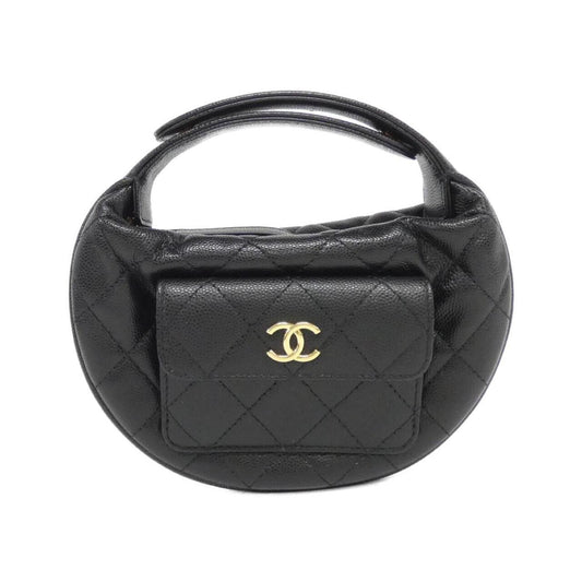 Chanel Black Leather Coco Mark