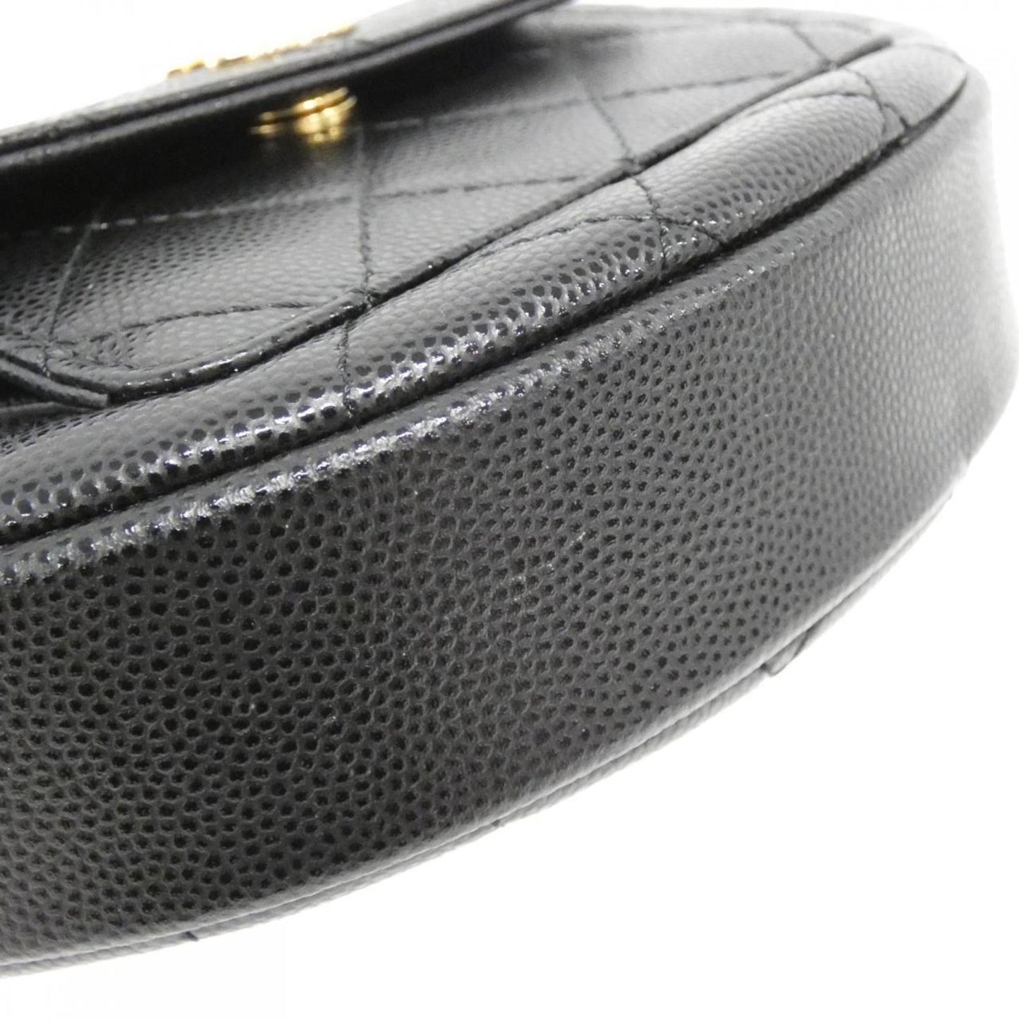 Chanel Black Leather Coco Mark