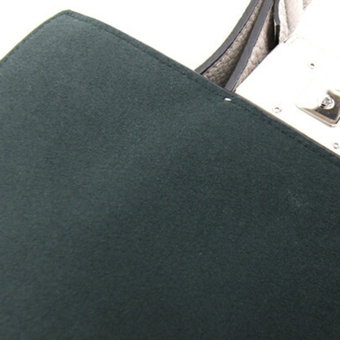 Fendi Gray Leather Baguette