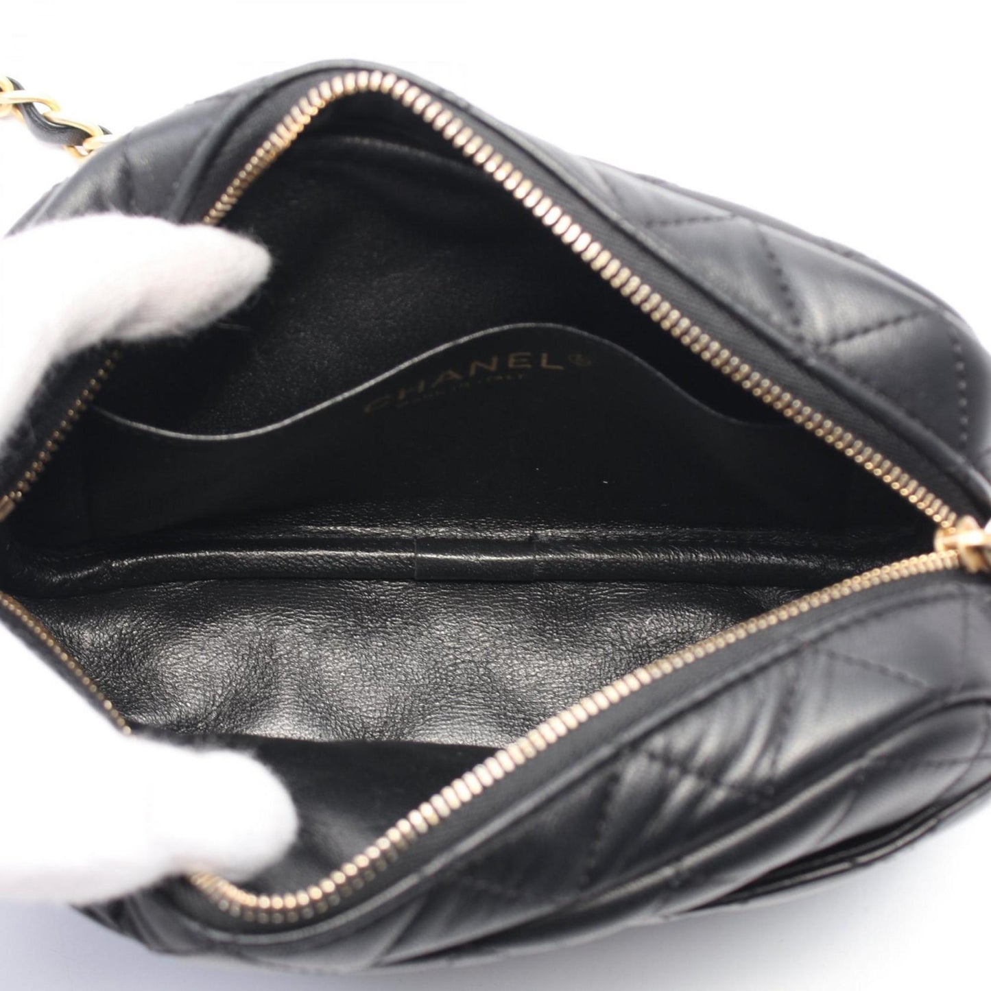 Chanel Black Leather Camera