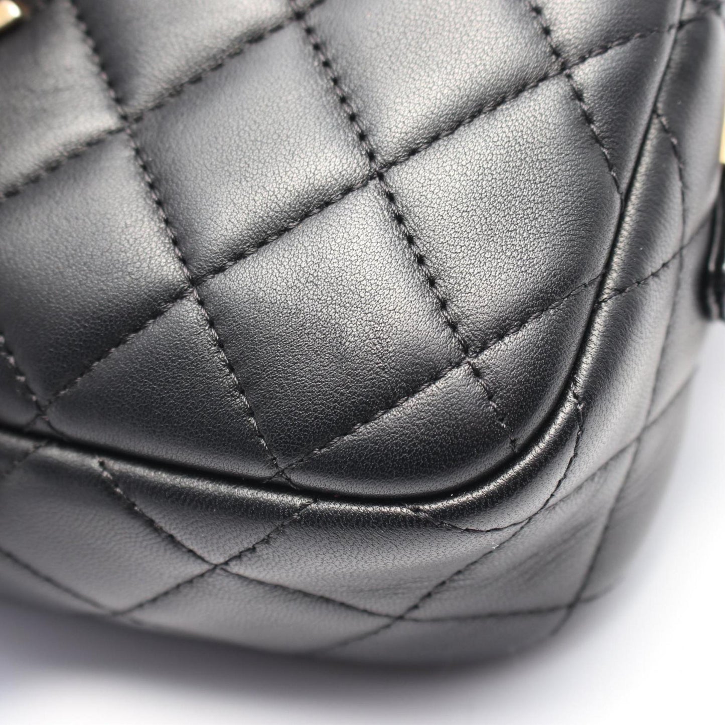 Chanel Black Leather Camera