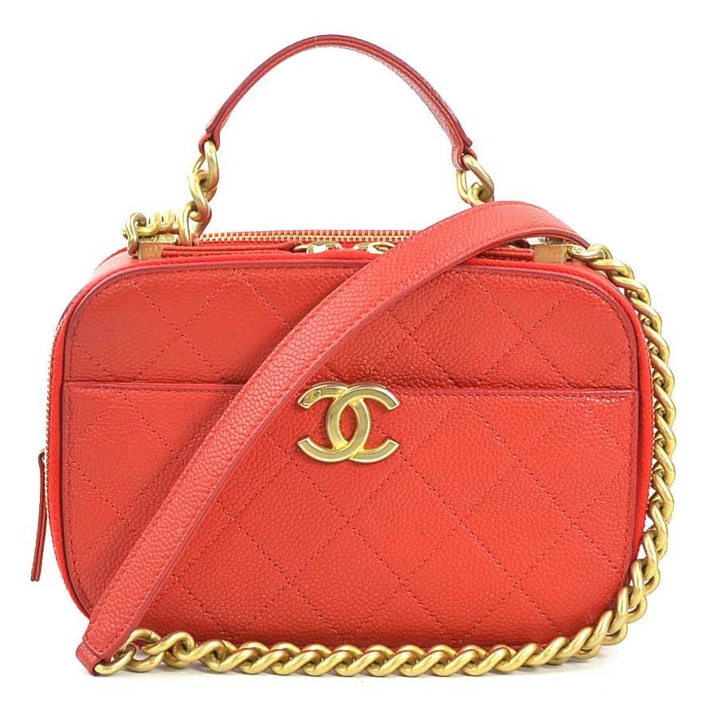 Chanel Red Leather Camera