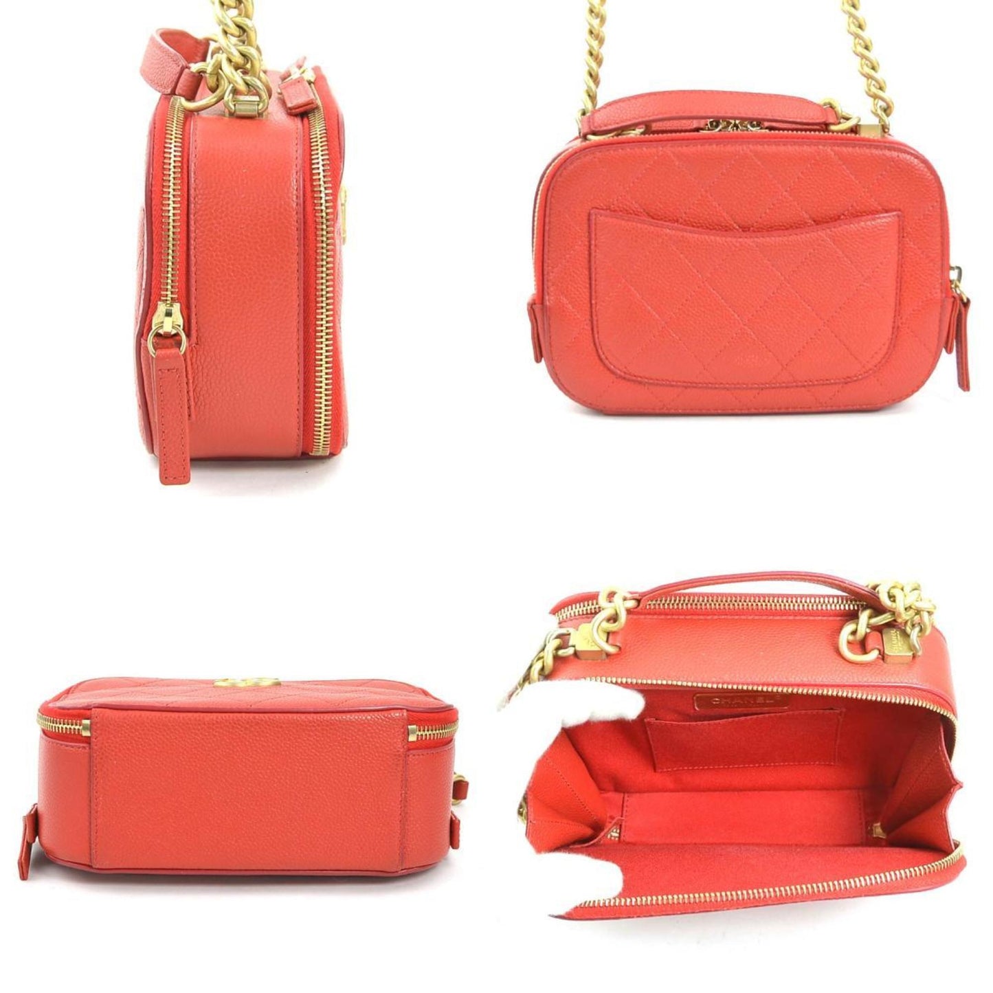Chanel Red Leather Camera