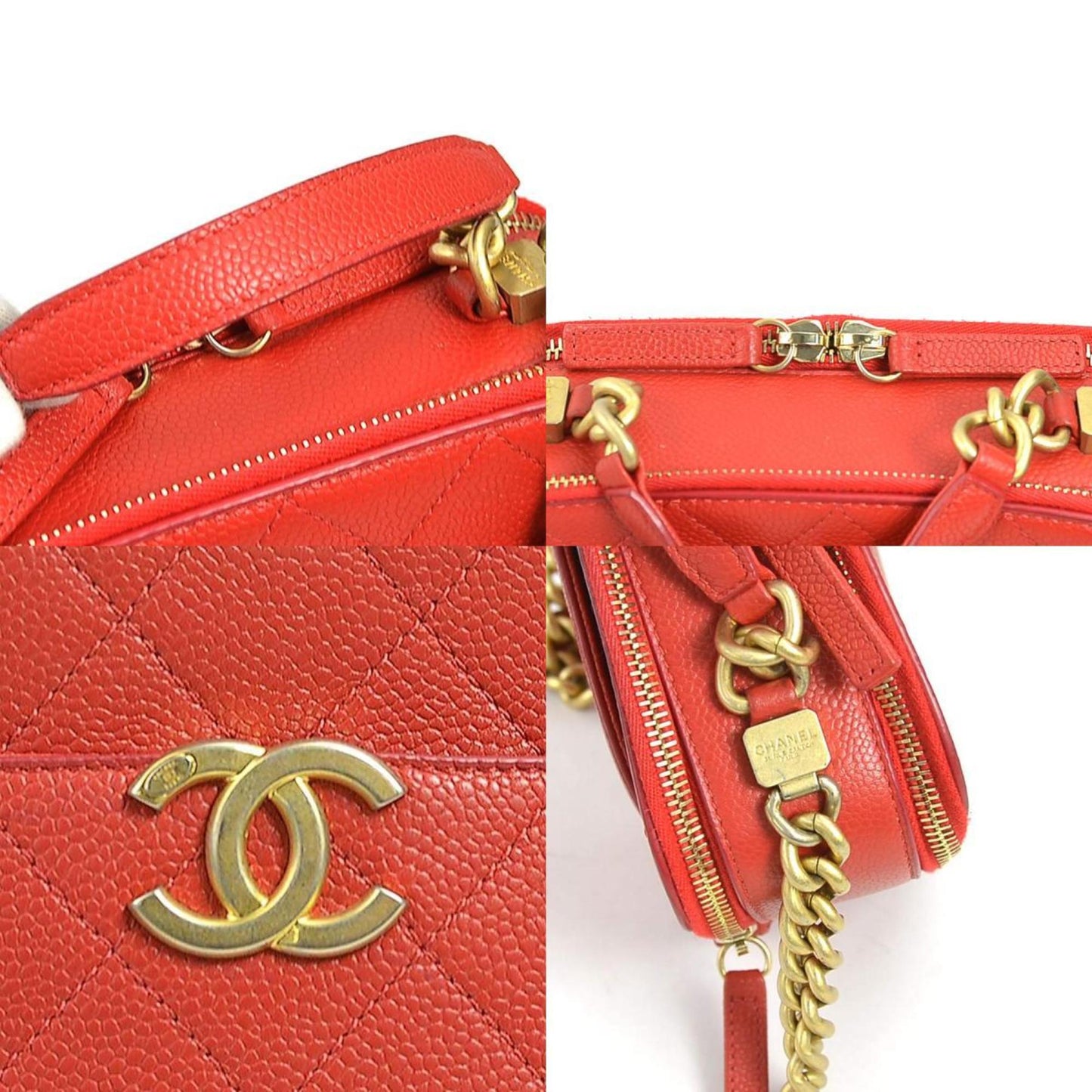 Chanel Red Leather Camera