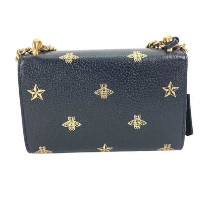 Gucci Black Leather Padlock