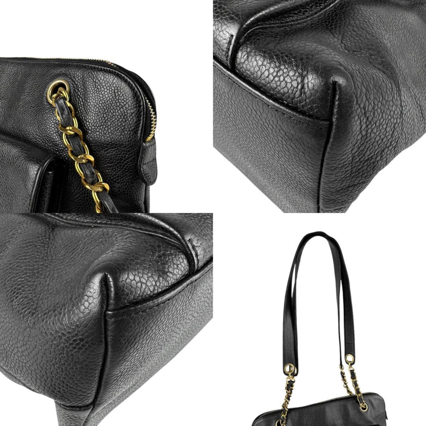 Chanel Black Leather Coco Mark
